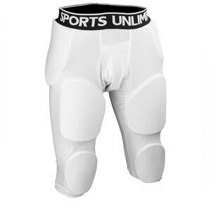 Kids White Padded Shorts